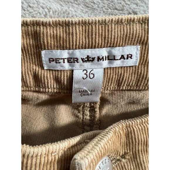 Peter Millar Mens Tan Corduroy Pants Size 36 - Picture 4 of 9